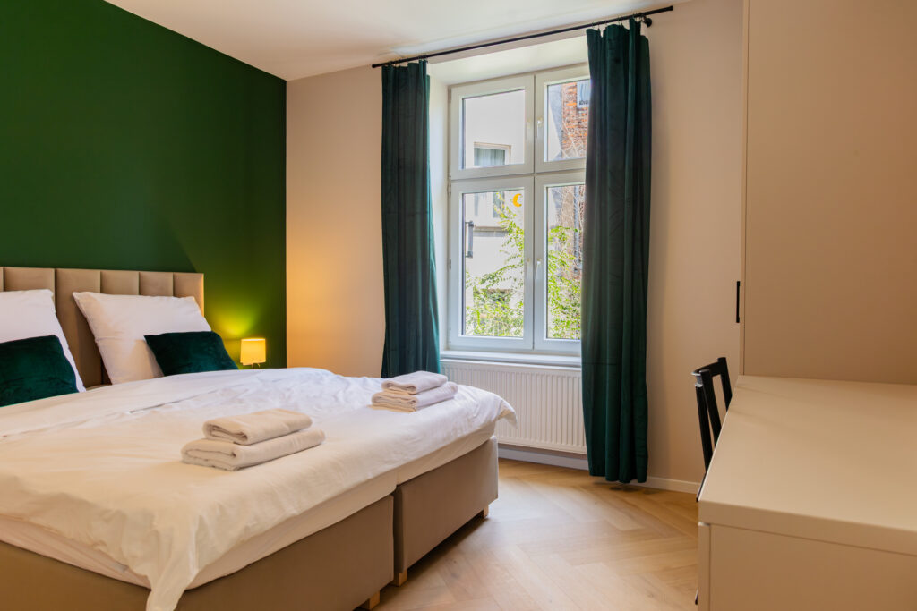 Sypialnia w drugim apartamencie przy Wawelu