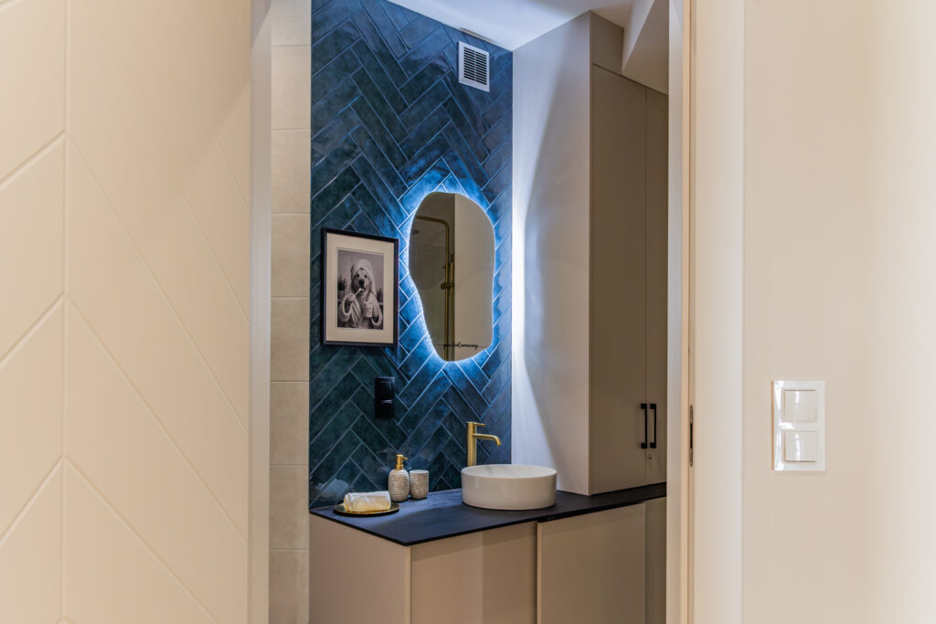 Łazienka w drugim apartamencie przy Wawelu