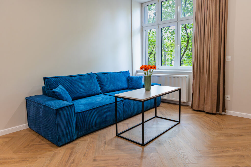 Strefa wypoczynkowa pierwszego apartamentu
