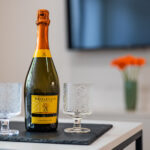 Glass of Prosecco in Apartment near Wawel in Krakow