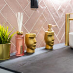Bathroom sink and mirror in Apartment near Wawel in Krakow